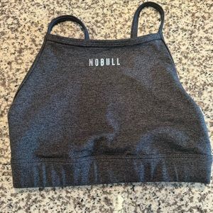 NOBULL High Neck Sports Bra - Charcoal Heather Matte - Small - Like New!